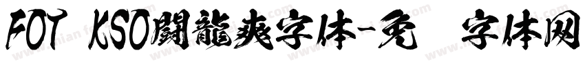 FOT KSO闘龍爽字体字体转换